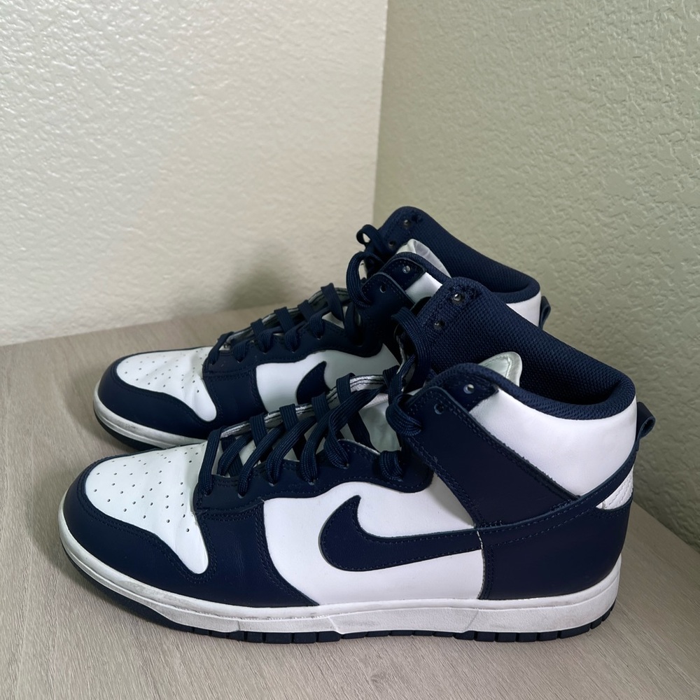 Nike Dunk High Navy and White